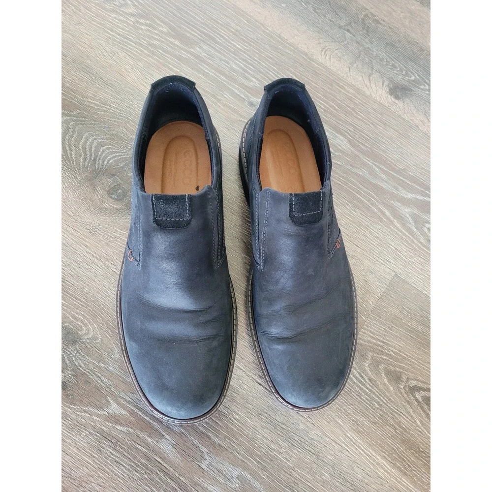 ECCO Mens Fusion Slip On Black Leather Gore-Tex Waterproof Shoes 47 13-13.5‎ #1